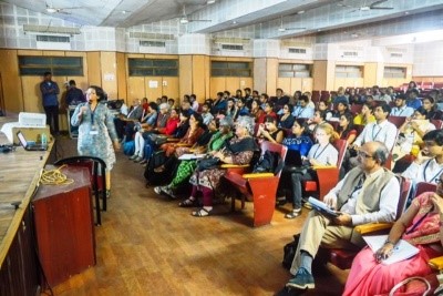 Workshop on gender equity in session at ASI meeting in Hyderabad.