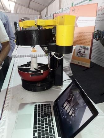 Automated cooking machine on display
