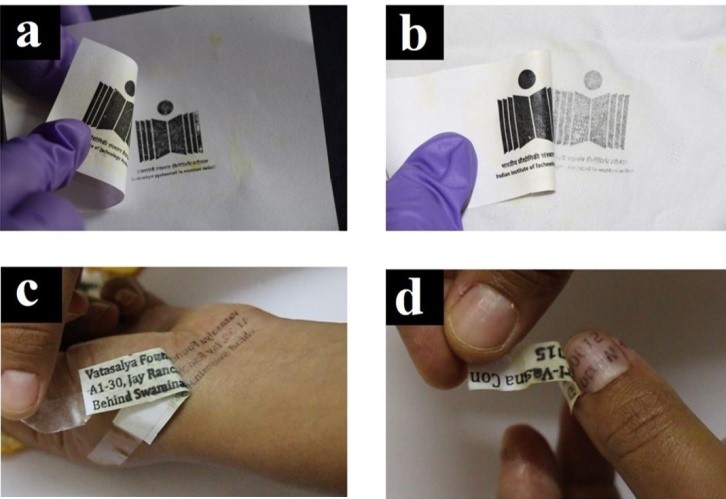 Print transfer on various surfaces using citrus peel extract