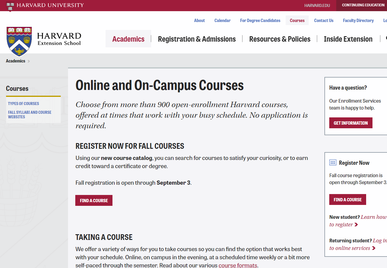 Harvard Open Courses