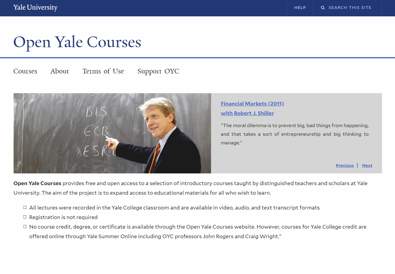 Open Yale Courses