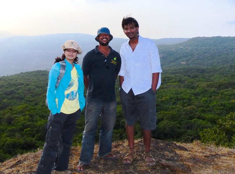 (Left to right) Dr Maria Thaker, Amod Zambre and Harshal Bhosale (Credit Abi Vanak)