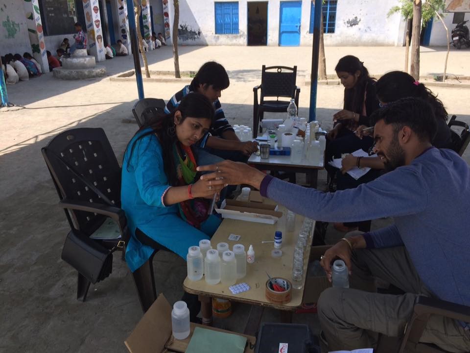 Onsite testing of samples during the study