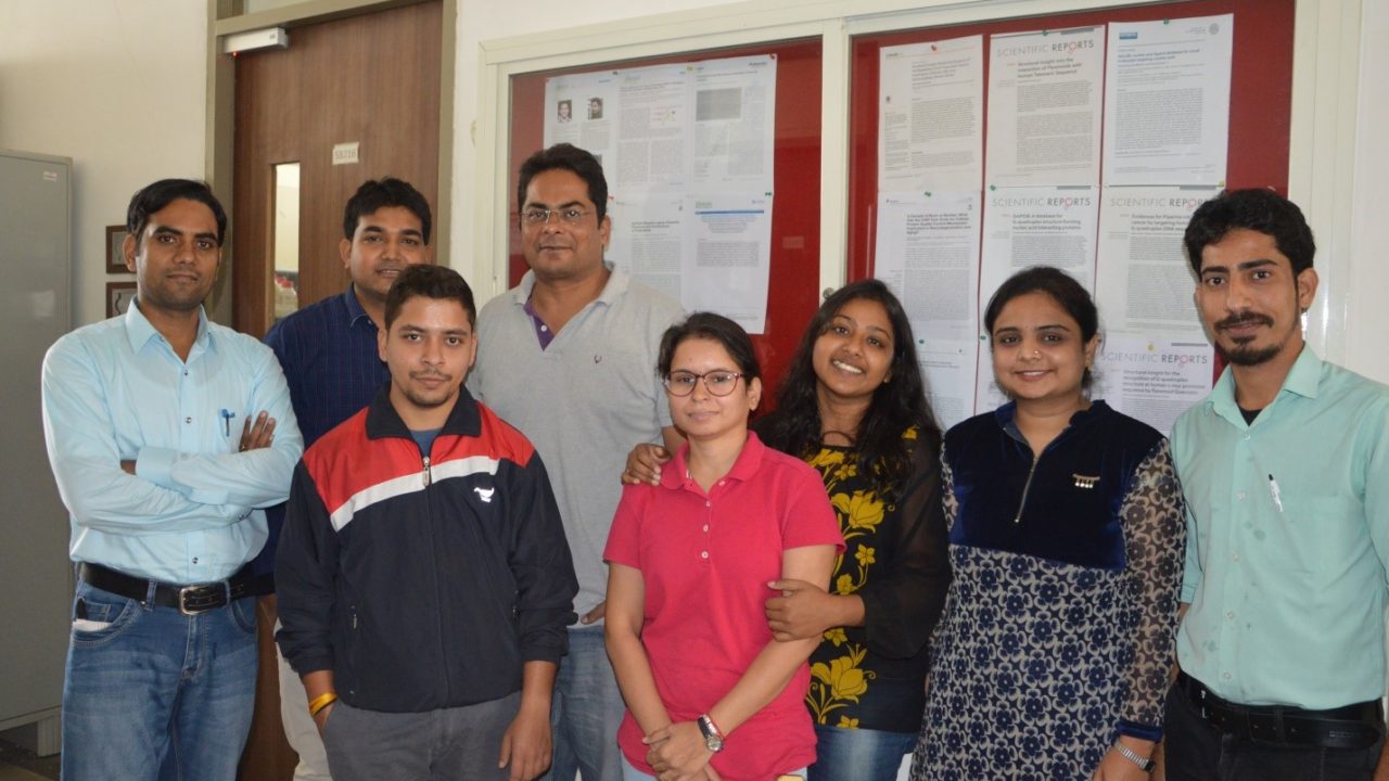 Dr. Amit Kumar with his team at his lab in IIT-Indore