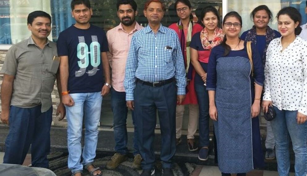 Dr. Anil Kumar with his co-researchers at his laboratory.
