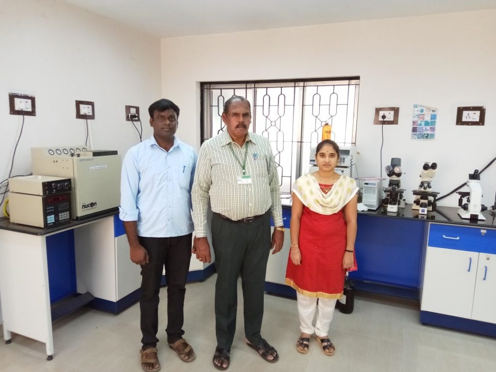 Venkidusamy Keerthika, Prof. Muthuswami Ruby Rajan and Angamuthu Ananth (Left to right)