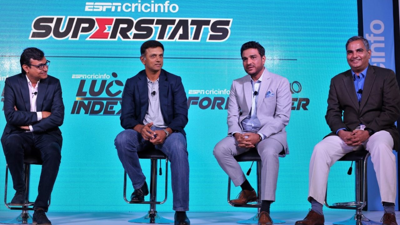 Sambit Bal (Editor-in-chief, ESPNcricinfo), Rahul Dravid (Former Indian Cricket Captain), Sanjay Manjrekar (ESPNcricinfo expert) and Prof. Raghunathan Rengaswamy (IIT Madras)