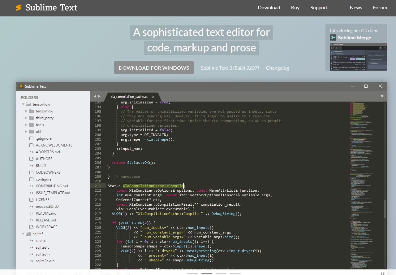 Sublime Text editor