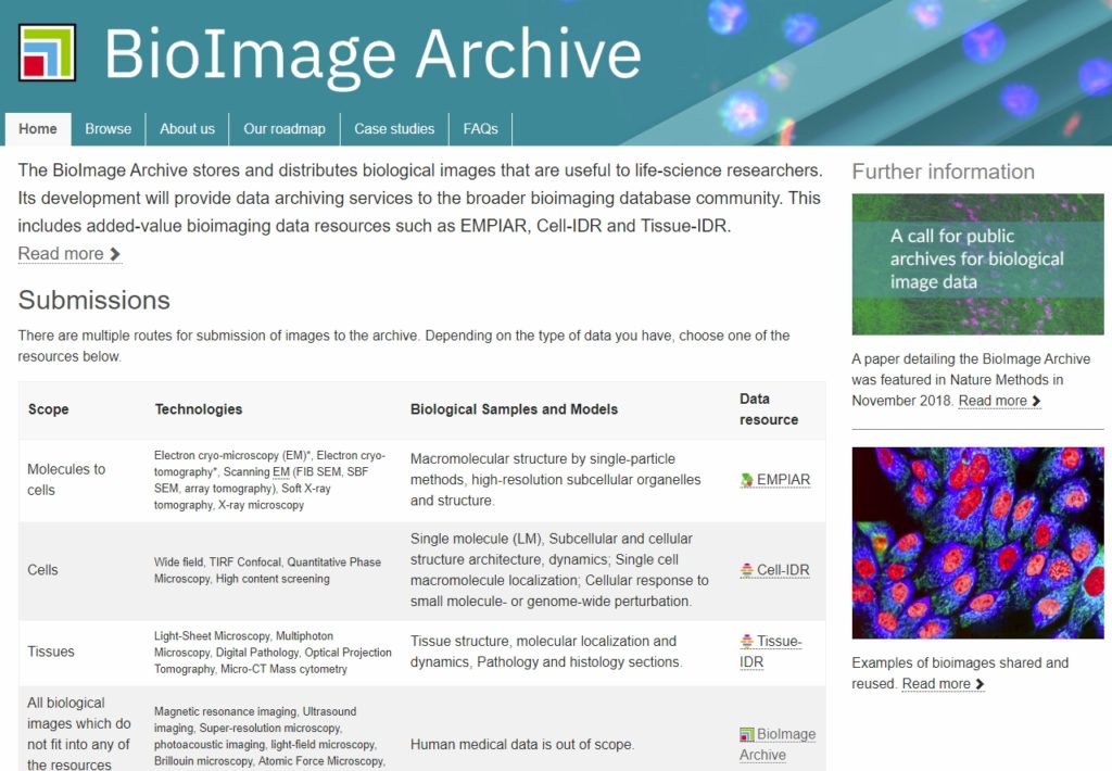 BioImage Archive - a new hub for biological images - Research Stash