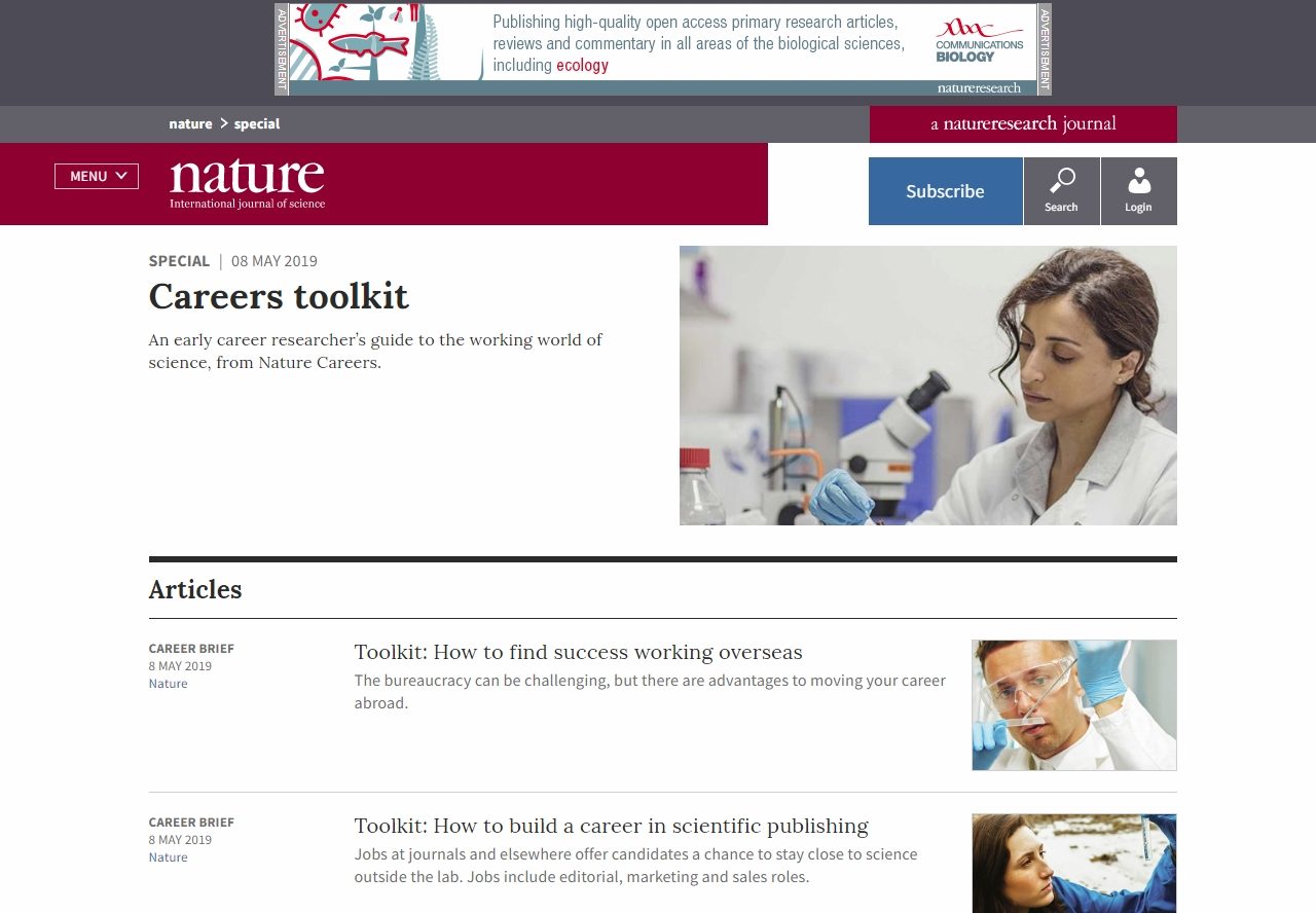 Nature Careers Toolkit