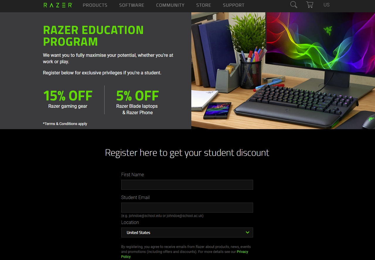 Razer Educational Discount