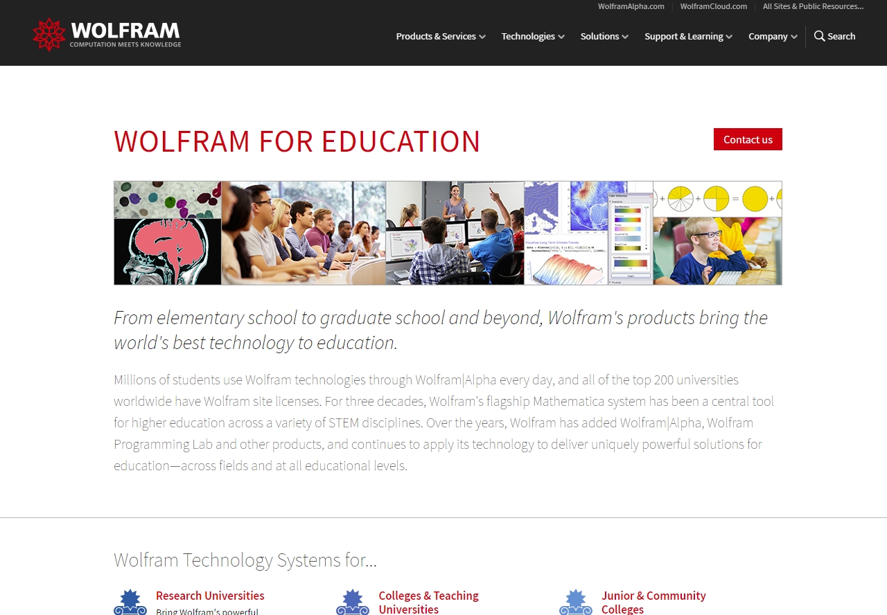 Wolfram for Education