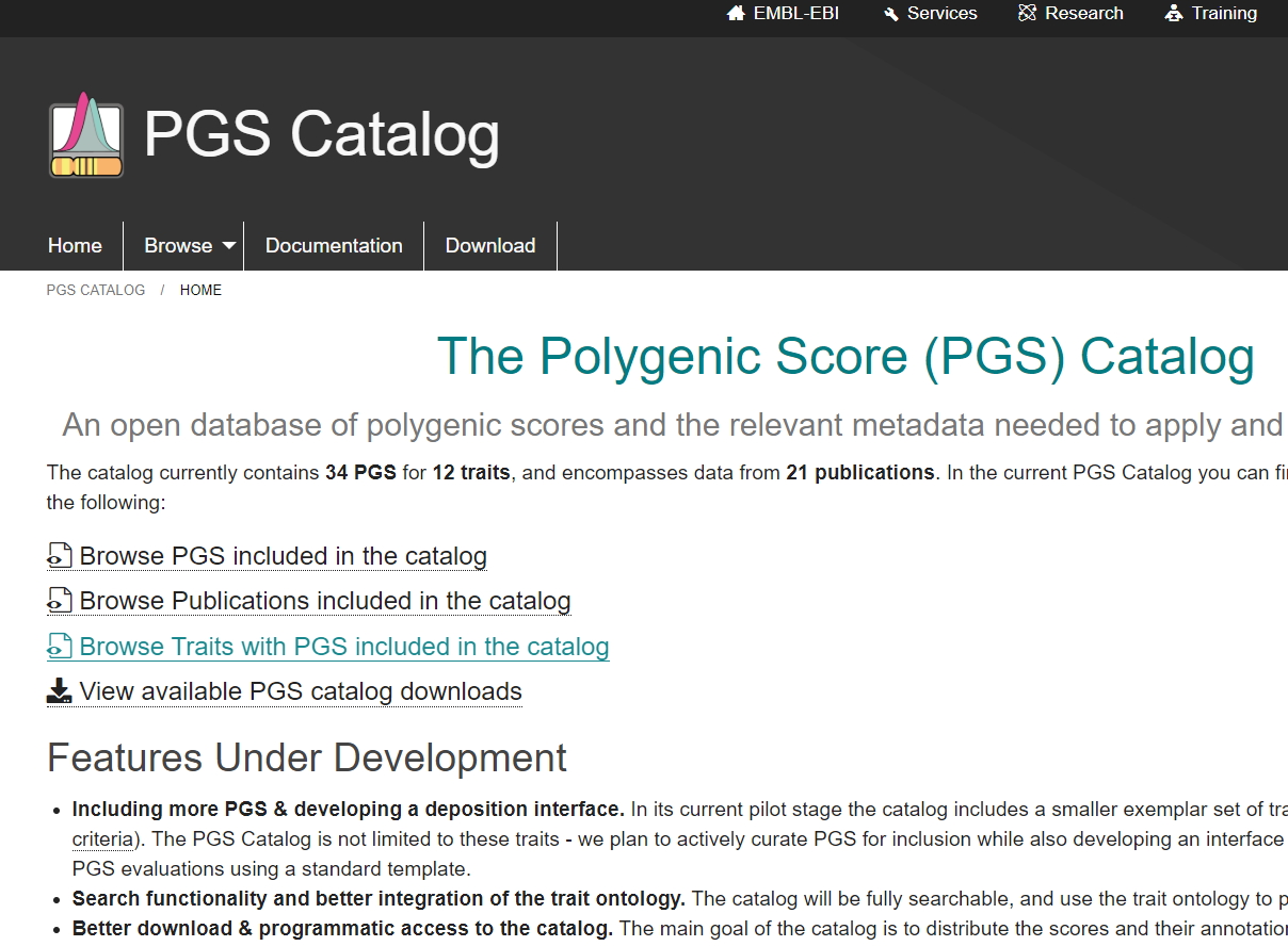 PGS Catalog