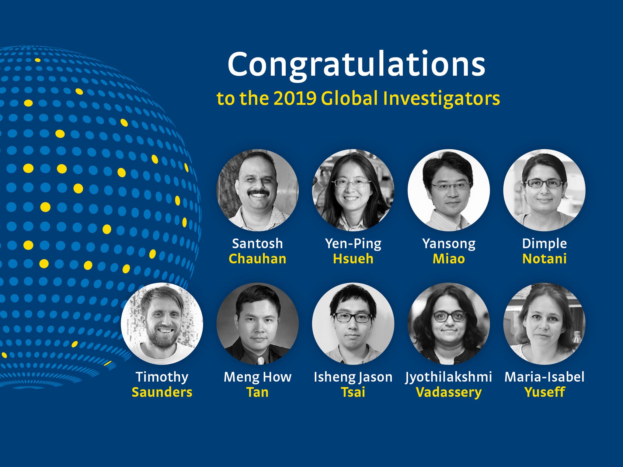 EMBO Global Investigator Network Winners for 2019