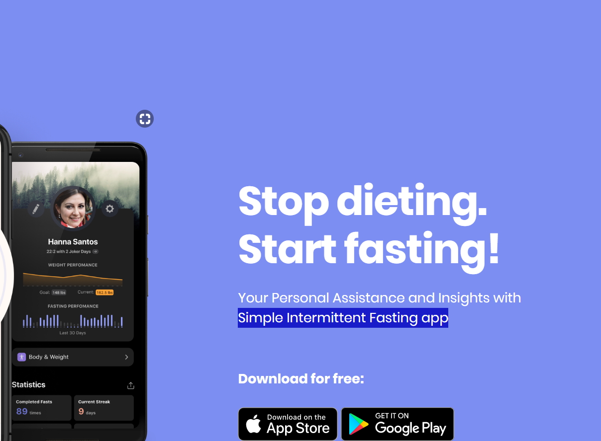 Simple Intermittent Fasting app