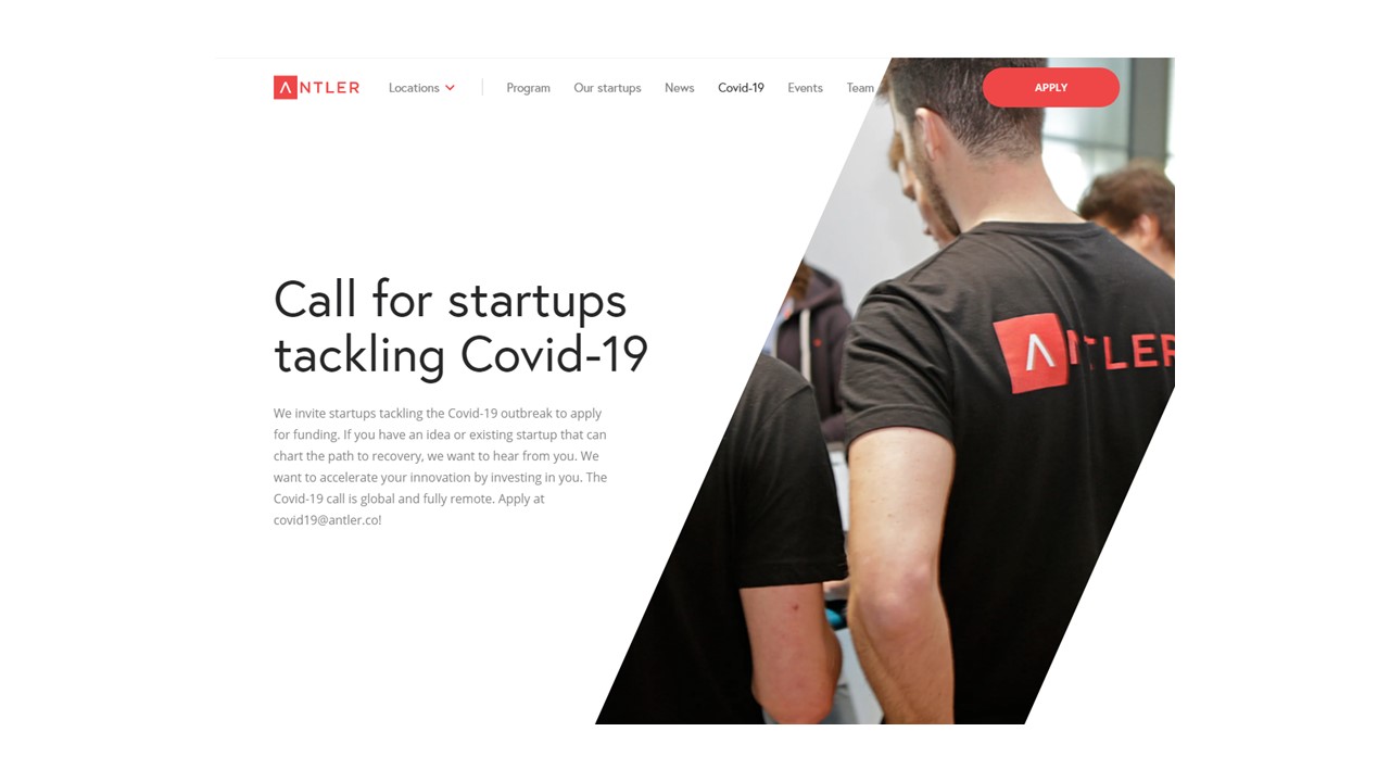 Call for startups tackling Covid-19