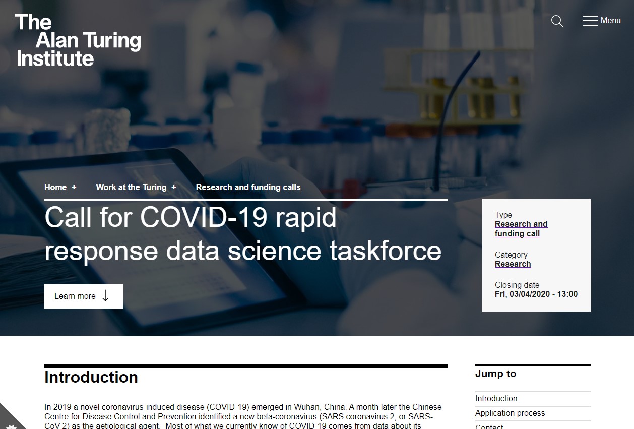 DECOVID-Call for COVID-19 rapid response data science taskforce