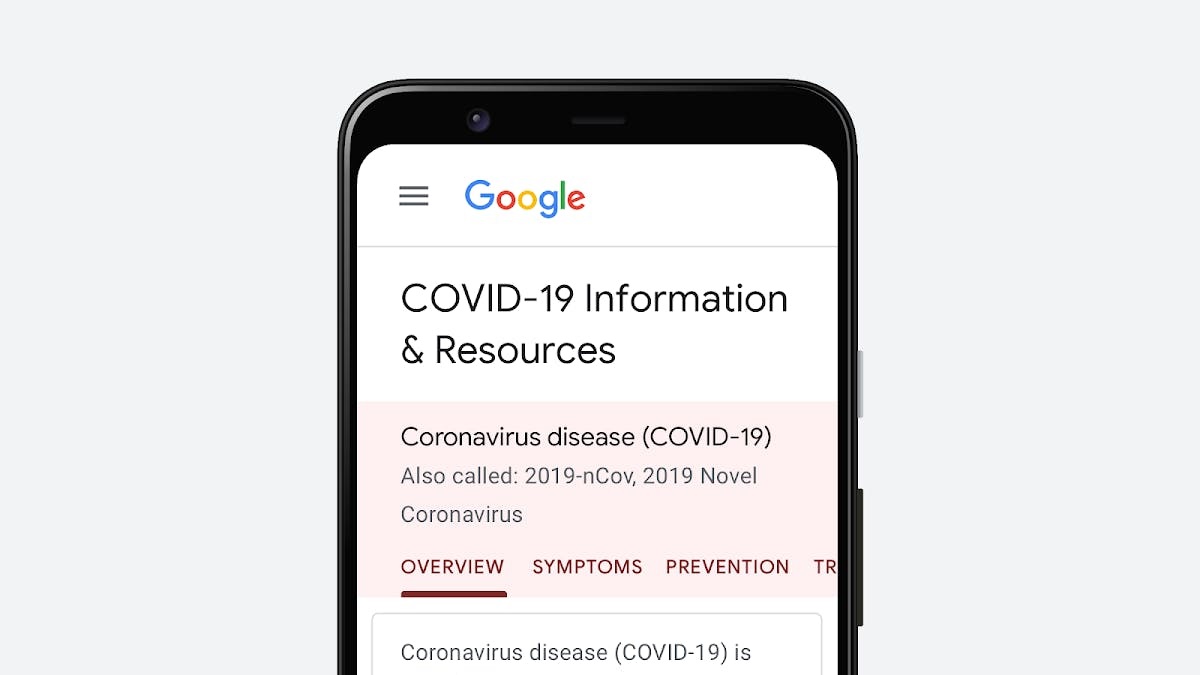 Google's COVID-19 Information Portal