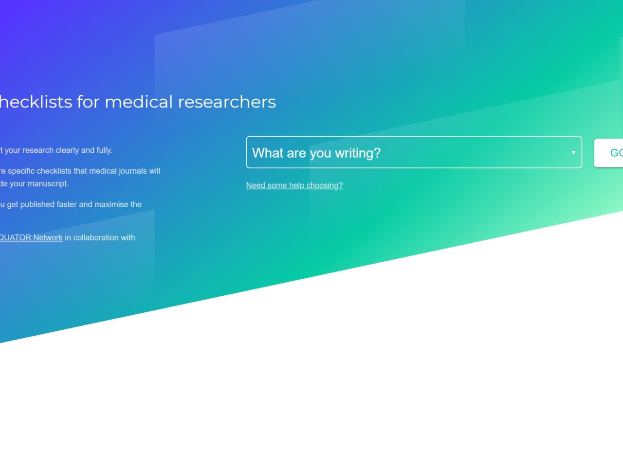 Reporting checklists for medical researchers