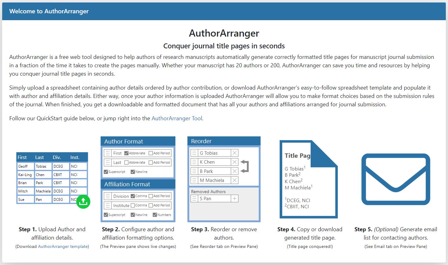 AuthorArranger - Conquer journal title pages in seconds