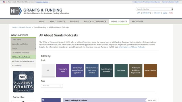 All About Grants Podcasts