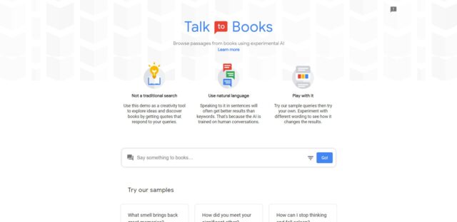Google talk to books