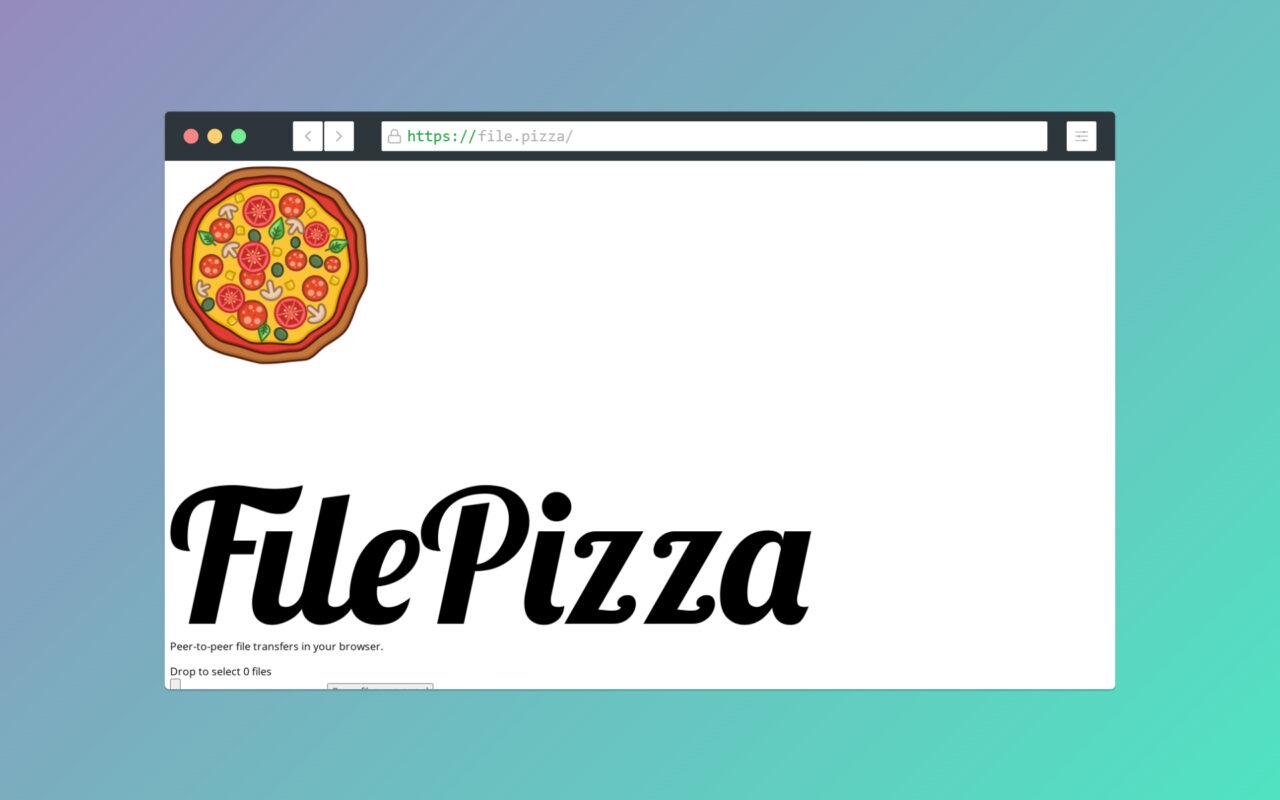 FilePizza is a useful web service that allows you to share files online. It is easy to use and does not require any file uploads to third-party servers.
